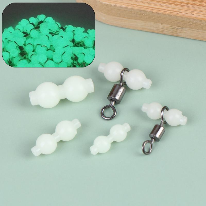 Baitcasting Reel - 50Pcs Luminous Gourd Bead Fishing Swivel